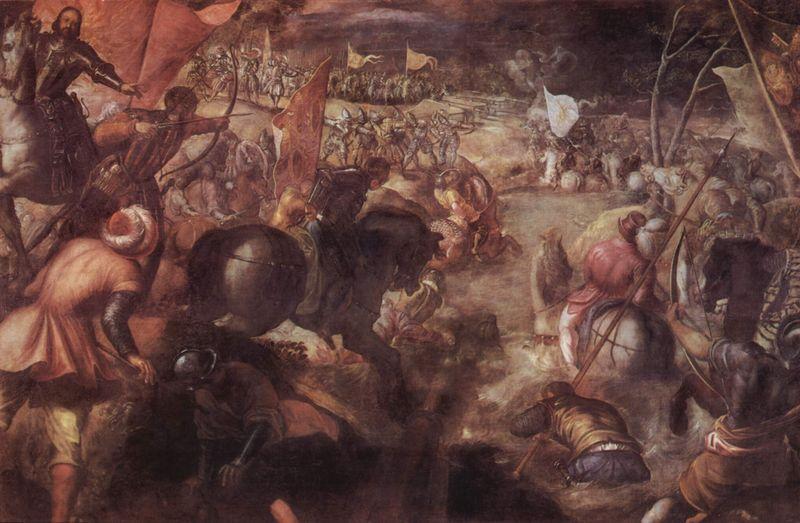 Jacopo Tintoretto Die Schlacht am Taro oil painting image